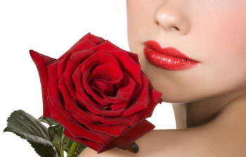 губы и роза